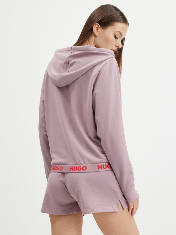 HUGO Altrosa HUGO Damen-Kapuzen-Sweatshirt mit Reißverschluss