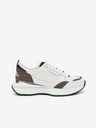 Michael Kors Braune und weiße Michael Kors Flynn Trainer Damen Turnschuhe