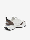 Michael Kors Braune und weiße Michael Kors Flynn Trainer Damen Turnschuhe