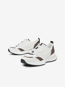 Michael Kors Braune und weiße Michael Kors Flynn Trainer Damen Turnschuhe