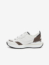 Michael Kors Braune und weiße Michael Kors Flynn Trainer Damen Turnschuhe
