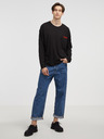 HUGO Schwarzes Herren-Langarm-T-Shirt HUGO