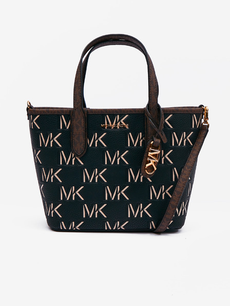 Michael Kors Braunes und schwarzes gemustertes Damenleder 2in1 Michael Kors Offene Tragetasche