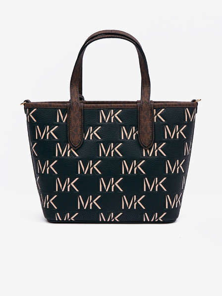 Michael Kors Braunes und schwarzes gemustertes Damenleder 2in1 Michael Kors Offene Tragetasche