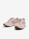 Michael Kors Cremefarbene und rosafarbene Damen-Sneakers mit Details aus Wildleder Michael Kors Allie Trainer