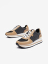 Michael Kors Schwarze und braune Michael Kors Monique Plateau-Sneakers für Damen