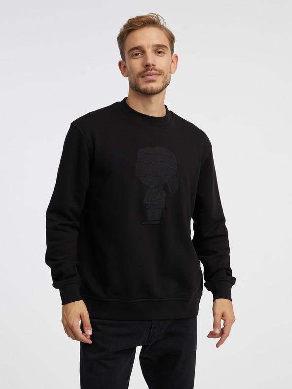 Karl Lagerfeld Schwarzes Herren-Sweatshirt KARL LAGERFELD