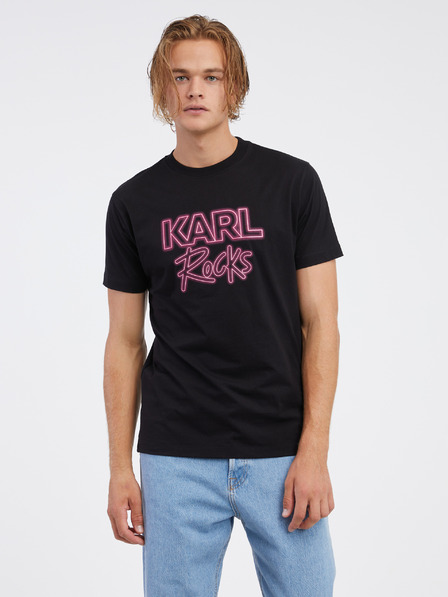 Karl Lagerfeld Schwarzes Herren-T-Shirt KARL LAGERFELD