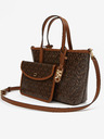 Michael Kors Dunkelbraune gemusterte Michael Kors XS Open Tote für Damen