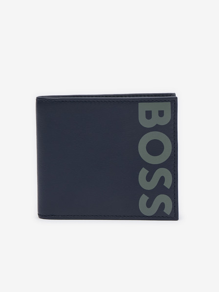 BOSS Dunkelblaue Herren Leder Geldbörse Hugo Boss