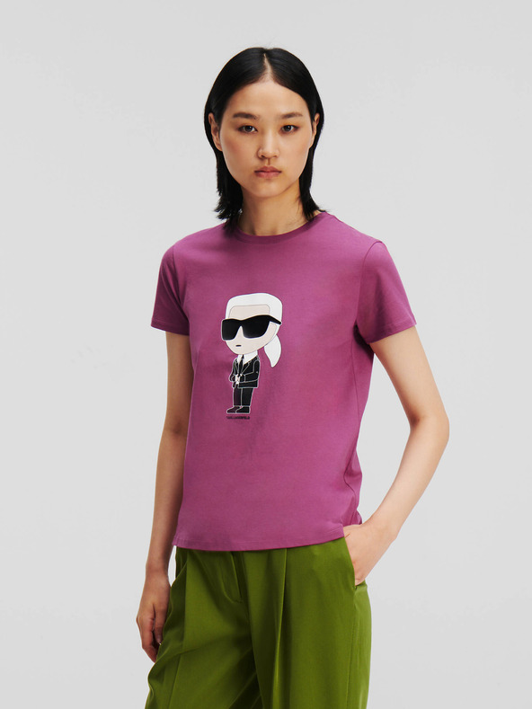 Karl Lagerfeld Lila Damen-T-Shirt KARL LAGERFELD