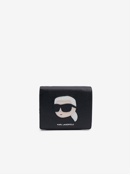 Karl Lagerfeld Schwarzes Damen Portemonnaie aus Leder KARL LAGERFELD