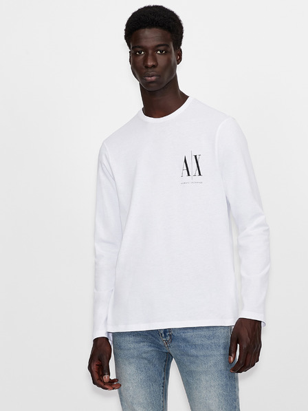 Armani Exchange Weißes Langarmhemd für Herren Armani Exchange