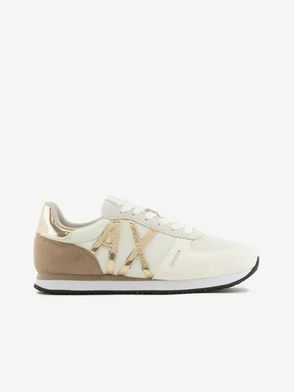 Armani Exchange Beige und cremefarbene Damen-Sneakers Armani Exchange