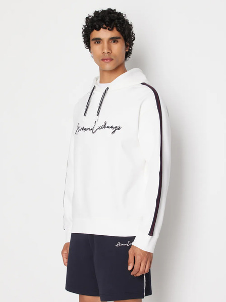 Armani Exchange Weißer Herren-Kapuzenpullover Armani Exchange