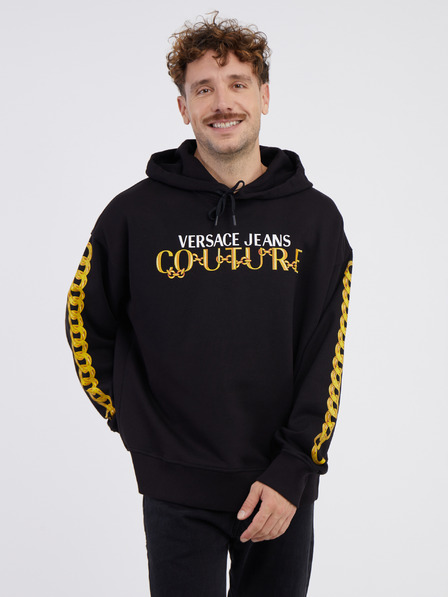 Versace Jeans Couture Schwarzer Herren Versace Jeans Couture Hoodie
