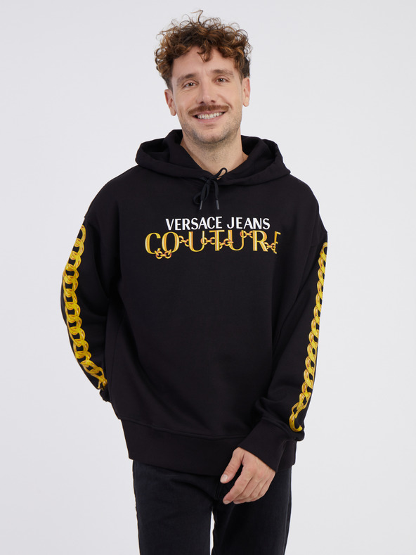 Versace Jeans Couture Schwarzer Herren Versace Jeans Couture Hoodie