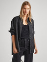 Pepe Jeans Schwarzes Damen Denim Oversized Shirt Pepe Jeans