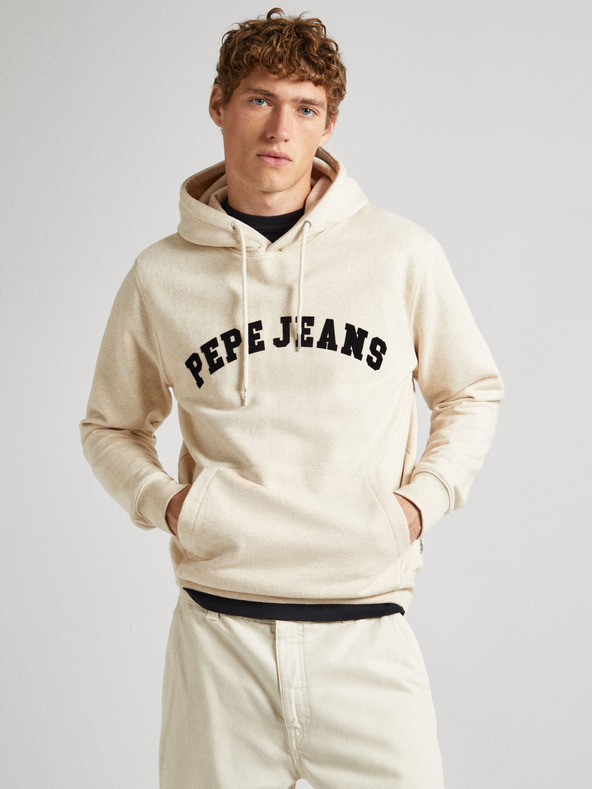 Pepe Jeans Cremefarbener Herren Hoodie Pepe Jeans