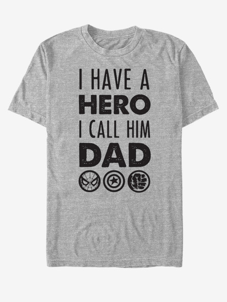 ZOOT.Fan Graues Unisex-T-Shirt ZOOT.Fan Marvel Hero Dad