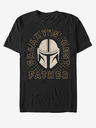 ZOOT.Fan Schwarzes Unisex T-Shirt ZOOT.Fan Star Wars Mando Dad Helmet
