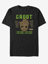 ZOOT.Fan Schwarzes Unisex-T-Shirt I Am Groot Guardians of the Galaxy vol. 2 Marvel