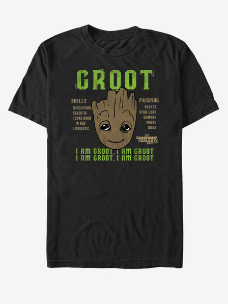 ZOOT.Fan Schwarzes Unisex-T-Shirt I Am Groot Guardians of the Galaxy vol. 2 Marvel