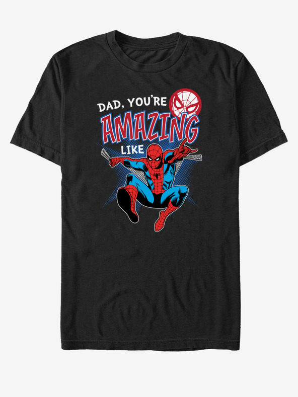 ZOOT.Fan Schwarzes Unisex-T-Shirt ZOOT.Fan Marvel Amazing Like Dad