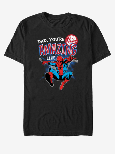 ZOOT.Fan Schwarzes Unisex-T-Shirt ZOOT.Fan Marvel Amazing Like Dad