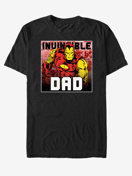 ZOOT.Fan Schwarzes Unisex-T-Shirt ZOOT.Fan Marvel Unbesiegbar Dad
