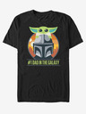 ZOOT.Fan Schwarzes Unisex-T-Shirt ZOOT.Fan Star Wars Mando Piggy Back