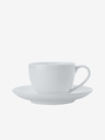 Maxwell & Williams Weißer Espresso-Tasse und Untertasse aus Knochenporzellan Cashmere 100ml Maxwell & Williams