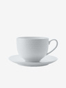 Maxwell & Williams Weiße Porzellan-Teetasse und Untertasse Diamonds 220ml Maxwell & Williams