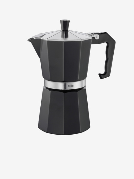 Cilio Schwarze Classico 6-Tassen-Mokka-Kaffeemaschine/Expressor Cilio