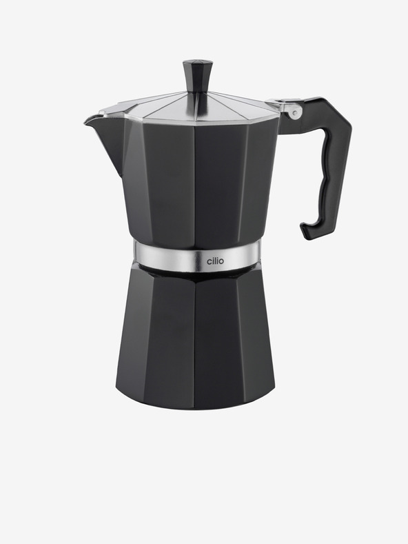 Cilio Schwarze Classico 6-Tassen-Mokka-Kaffeemaschine/Expressor Cilio