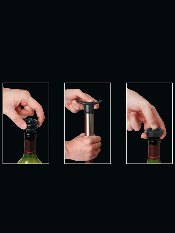 Cilio Vakuumpumpe mit zwei Weinverschlüssen Cilio