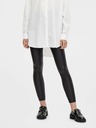 Pieces Schwarze Glanzleder-Leggings Pieces Shiny