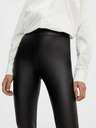 Pieces Schwarze Glanzleder-Leggings Pieces Shiny