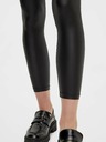 Pieces Schwarze Glanzleder-Leggings Pieces Shiny