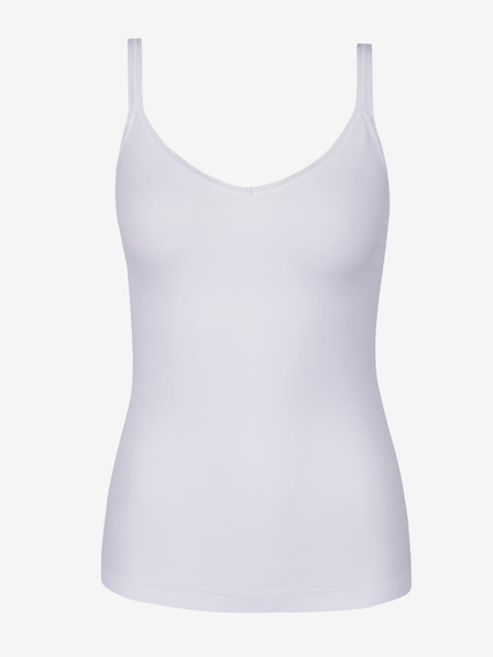 Pieces Weißes Damen Basic Tank Top Pieces Plain