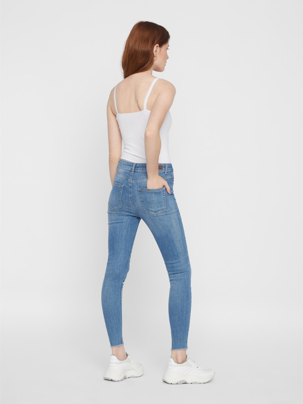 Pieces Weißes Damen Basic Tank Top Pieces Plain