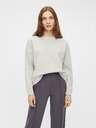 Pieces Hellgrau gestromtes Basic-Sweatshirt Pieces Chilli