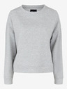 Pieces Hellgrau gestromtes Basic-Sweatshirt Pieces Chilli