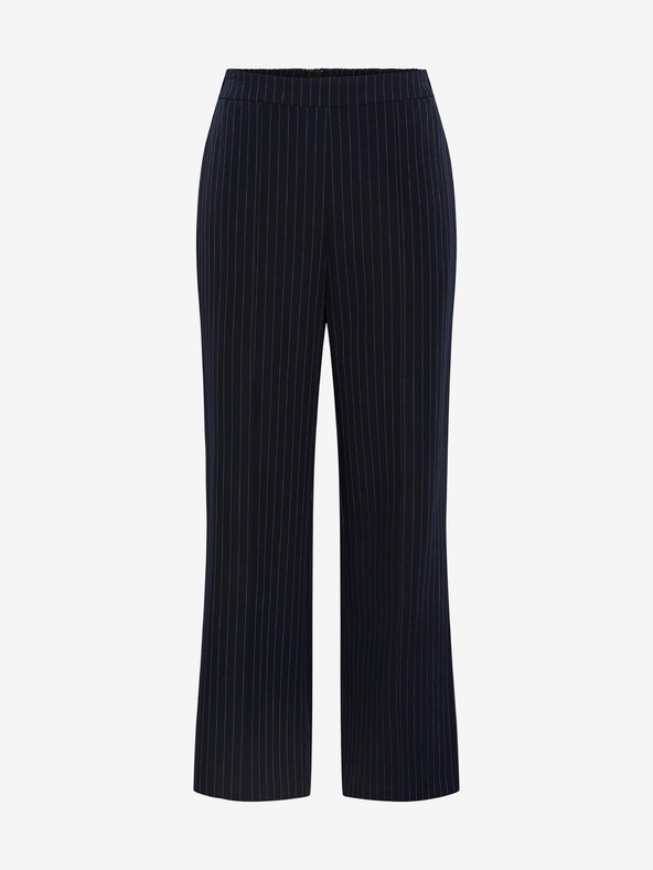 Pieces Dunkelblaue gestreifte Damenhose mit weitem Bein Pieces Bossy