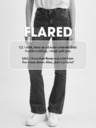 Pieces Schwarze Damenjeans mit ausgestellter Passform Pieces Peggy