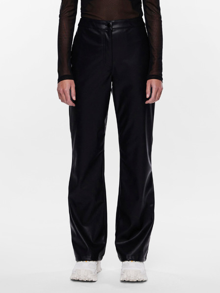 Pieces Schwarze Damen-Kunstleder-Hose Pieces Nicha