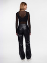 Pieces Schwarze Damen-Kunstleder-Hose Pieces Nicha