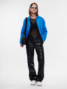 Pieces Schwarze Damen-Kunstleder-Hose Pieces Nicha