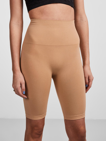 Pieces Beigefarbene Damen Shorts mit Kordelzug Pieces Imagine