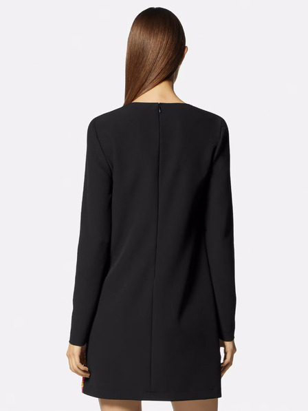 Versace Jeans Couture Schwarz-rosa gemustertes Damenkleid Versace Jeans Couture